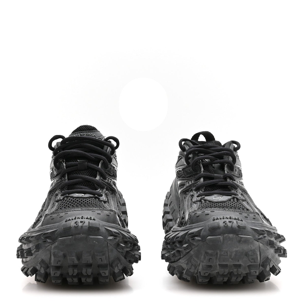 Mesh Nylon Mens Monocolor Bouncer Sneakers 37 Black