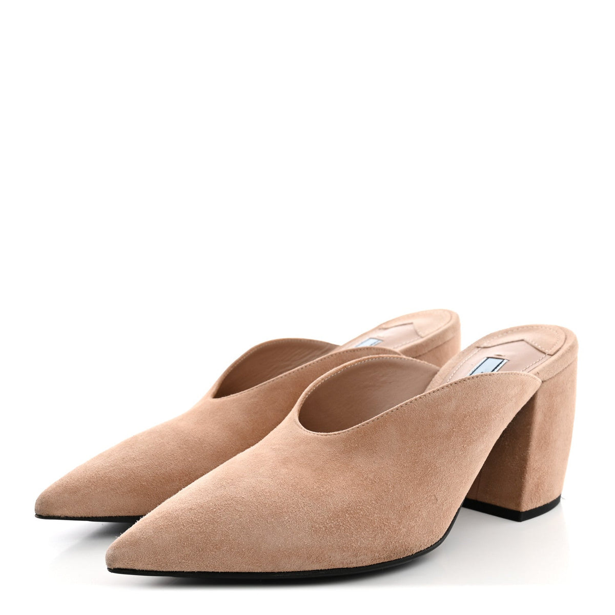 Suede Pointed Toe Mules 36 Dark Rose