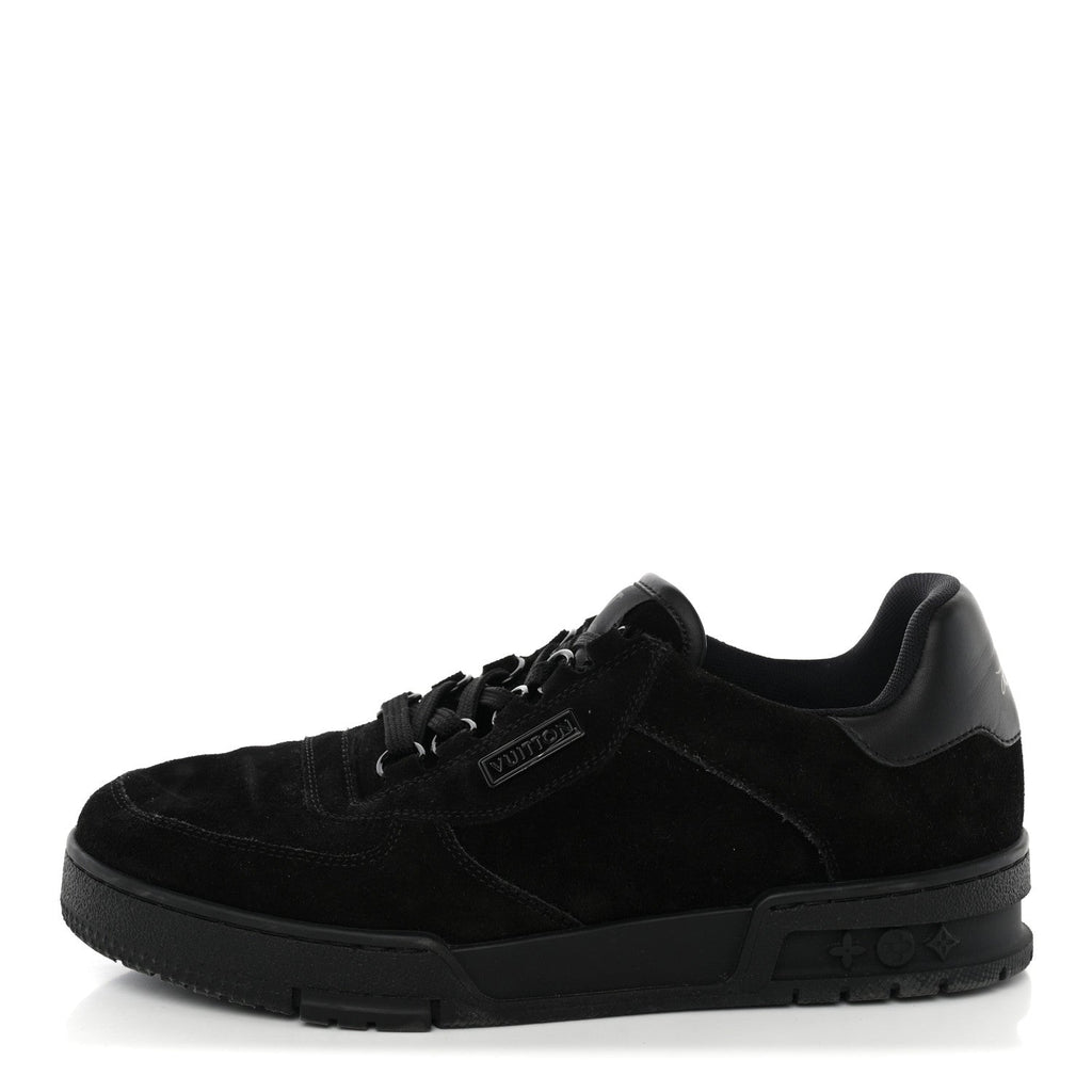 Suede Mens LV Trainer Sneakers 5.5 Black