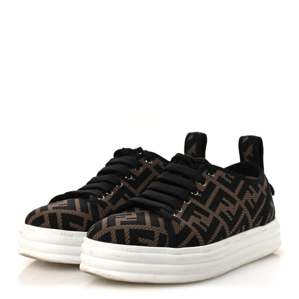 Fabric FF Micro-Perforated Rise Low Top Sneakers 36.5 Tobacco Black