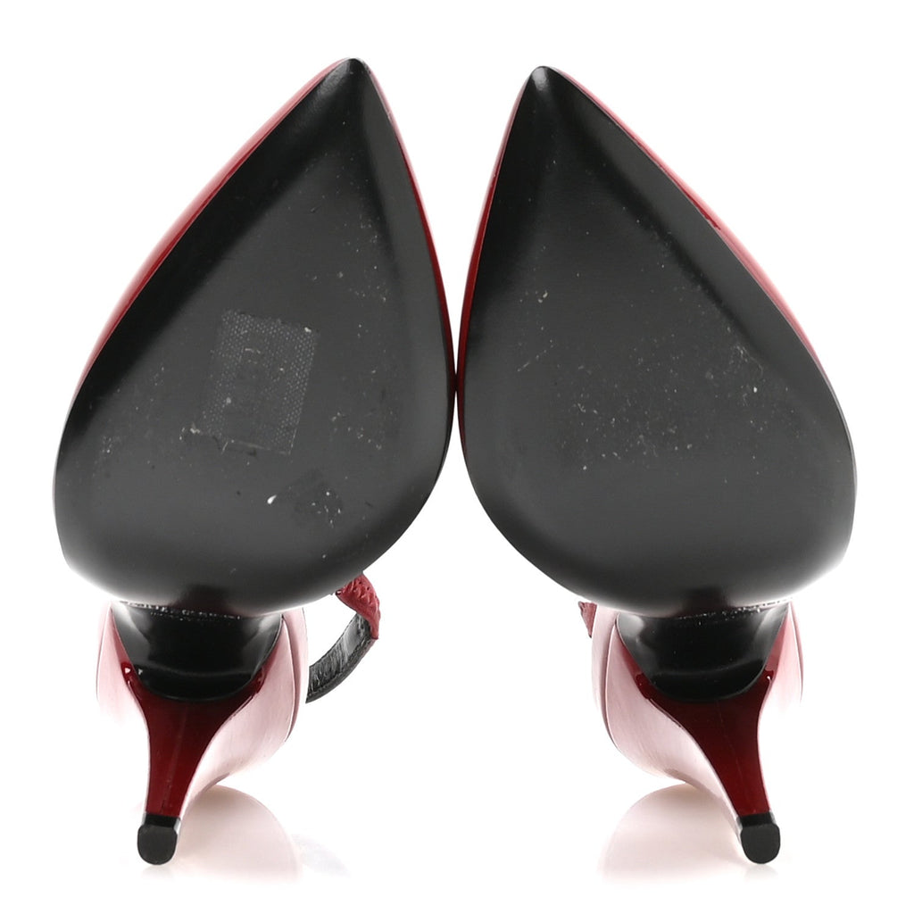 Patent Venus 110 Slingback Pumps 36 Hot Red