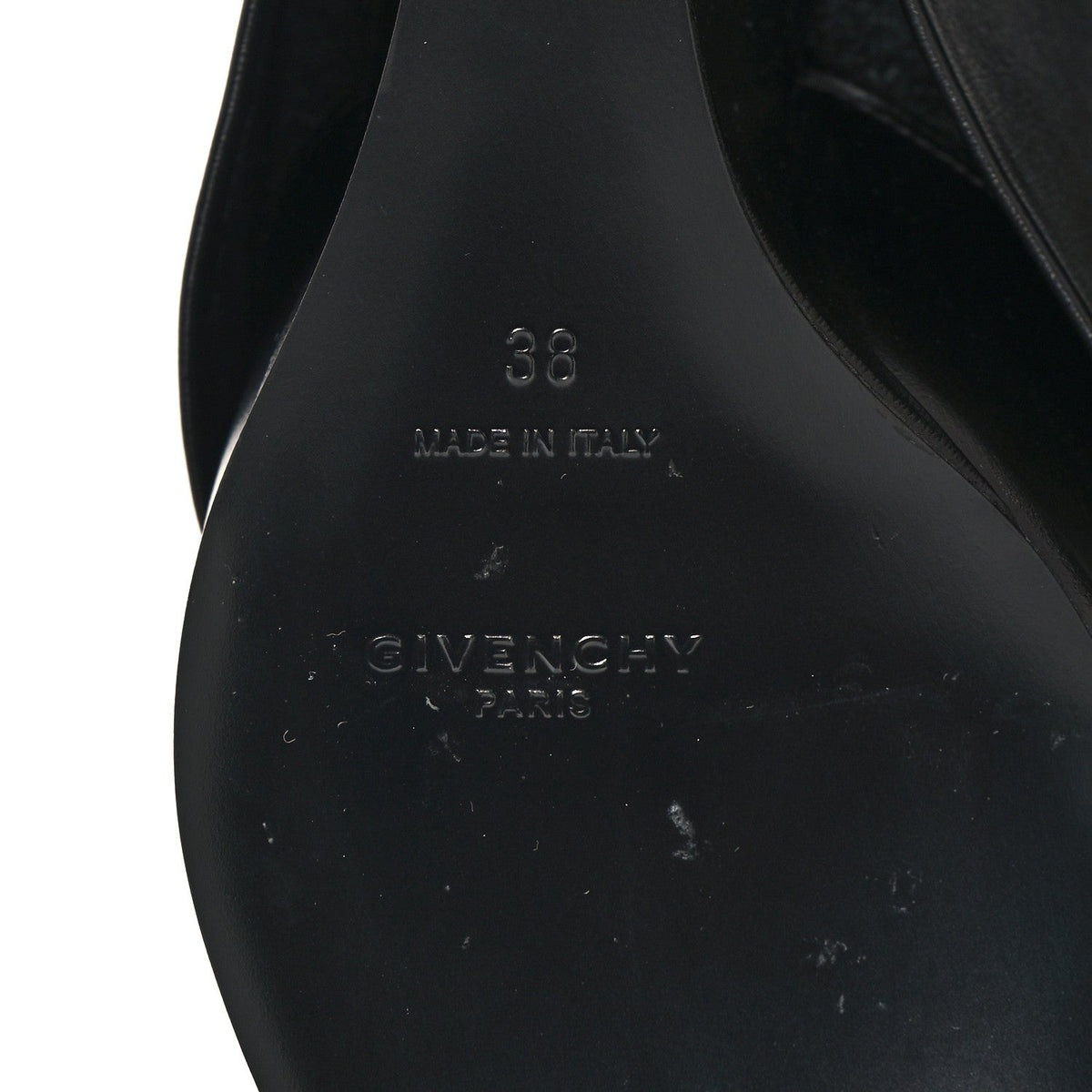 Calfskin Shark Lock Ankle Boots 38 Black
