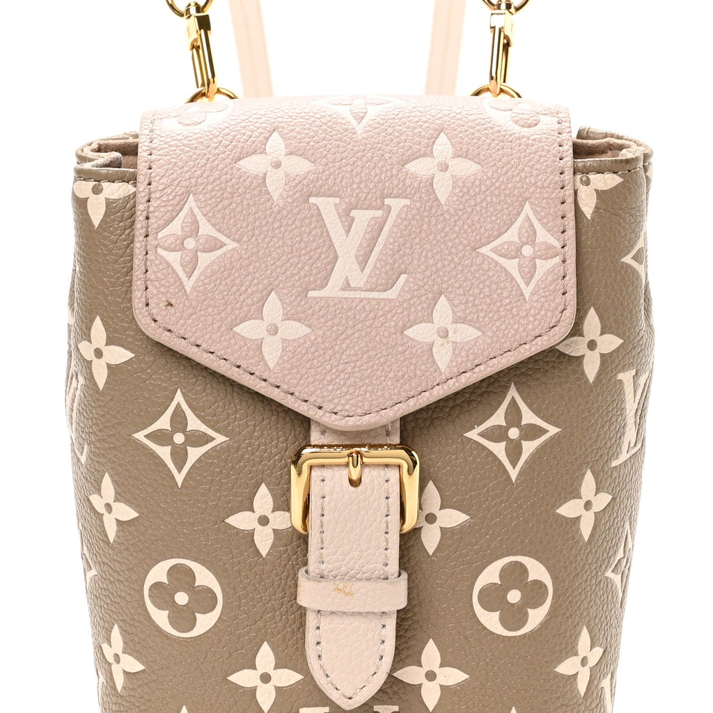 Empreinte Monogram Spring In The City Tiny Backpack Kaki Beige Cream
