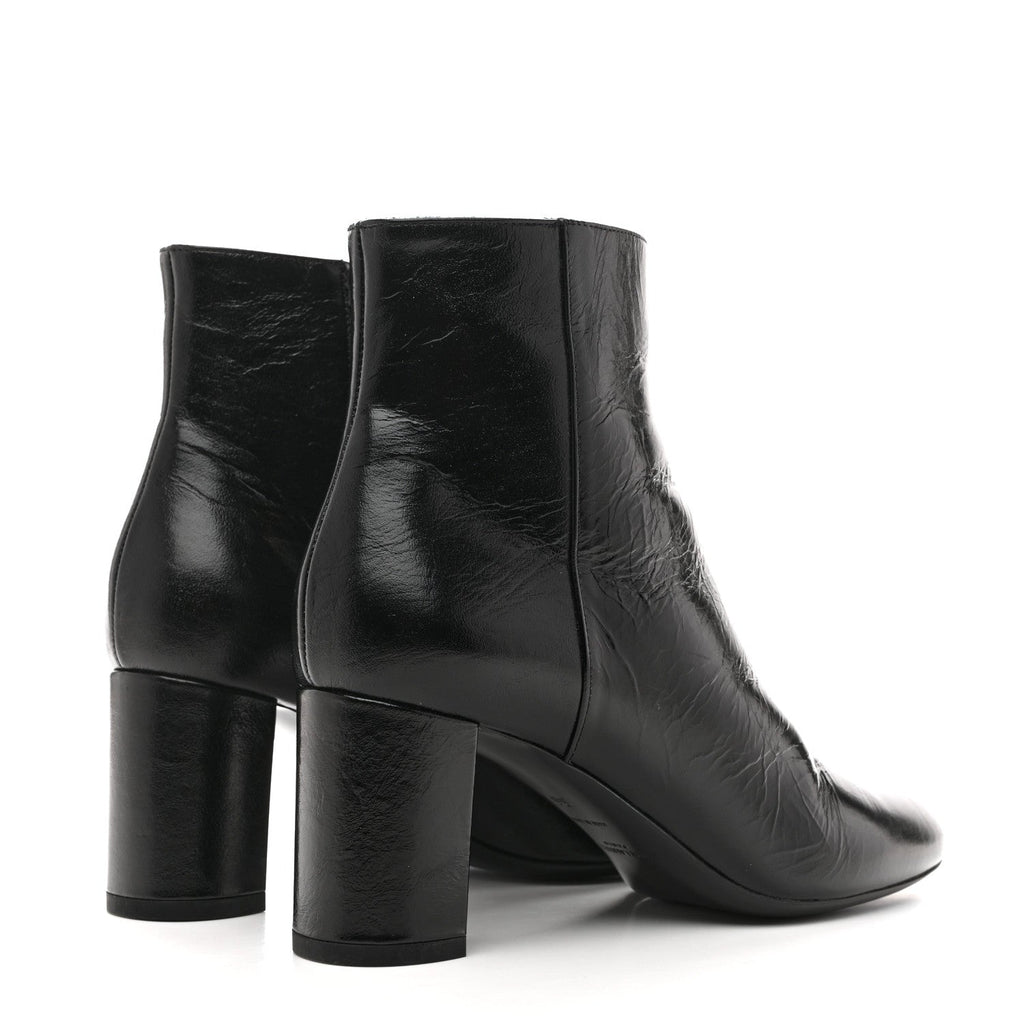 Calfskin Loulou 70 Uniform Ankle Boots 36 Black