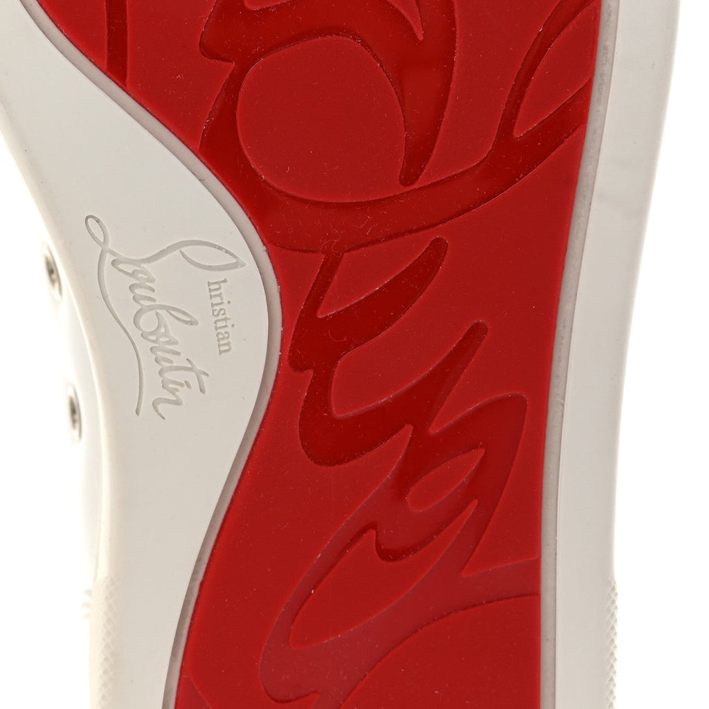 Calfskin Mens Louis Flat Sneakers 39 White