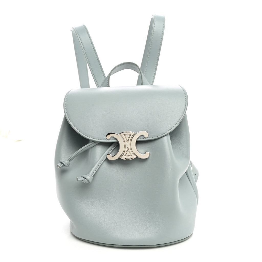 Triomphe Calfskin Bonnie Backpack Ice Blue