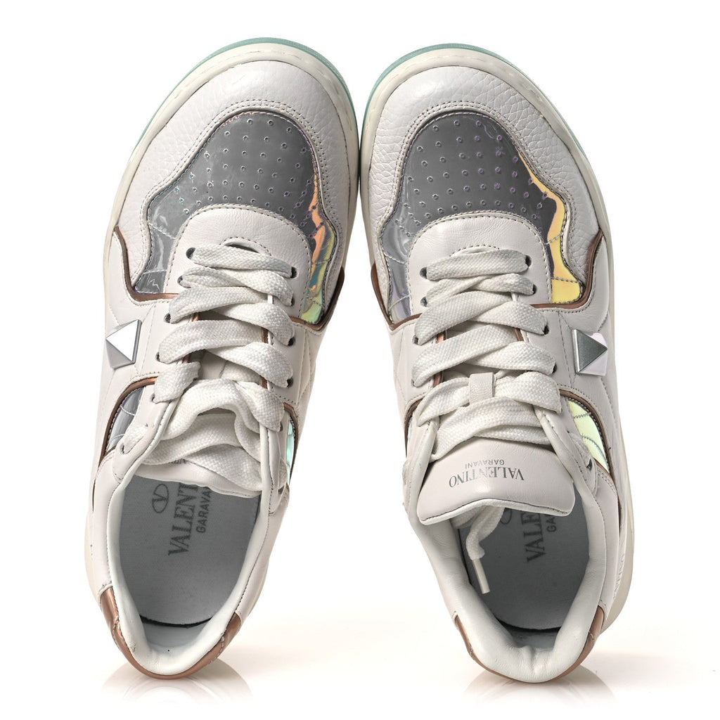 Nappa Metallic One Stud Low Top Sneakers 37 White