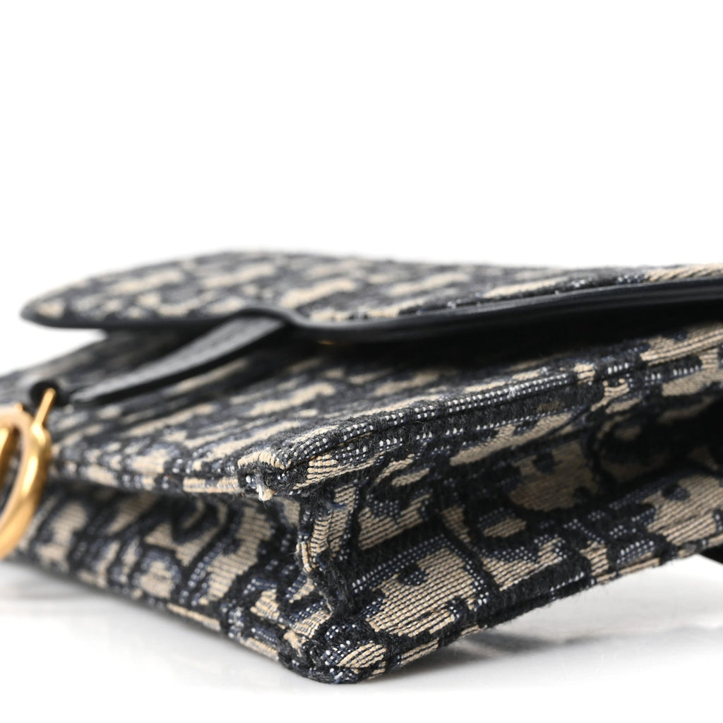 Oblique Saddle Belt Bag Blue