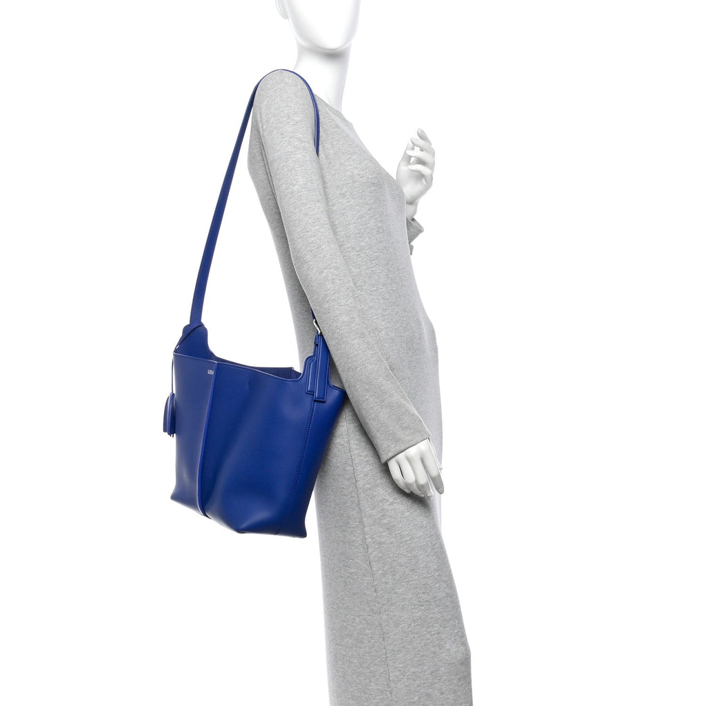 Smooth Calfskin Medium Bilbao Bucket Bag Stellar Blue