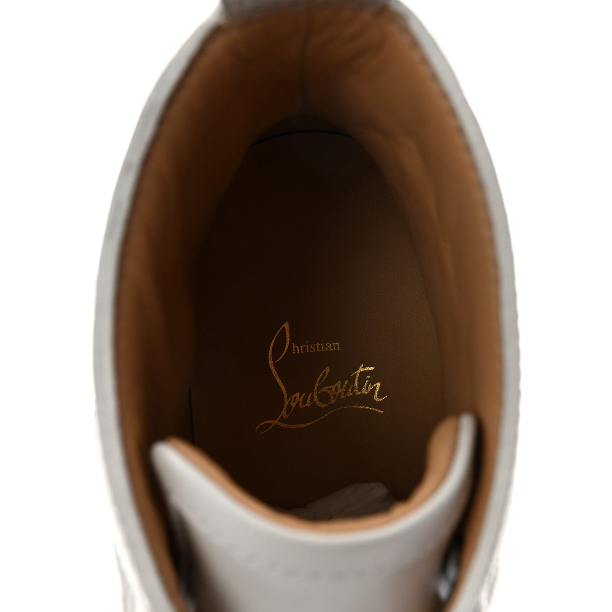 Calfskin Mens Louis Flat Sneakers 39 White