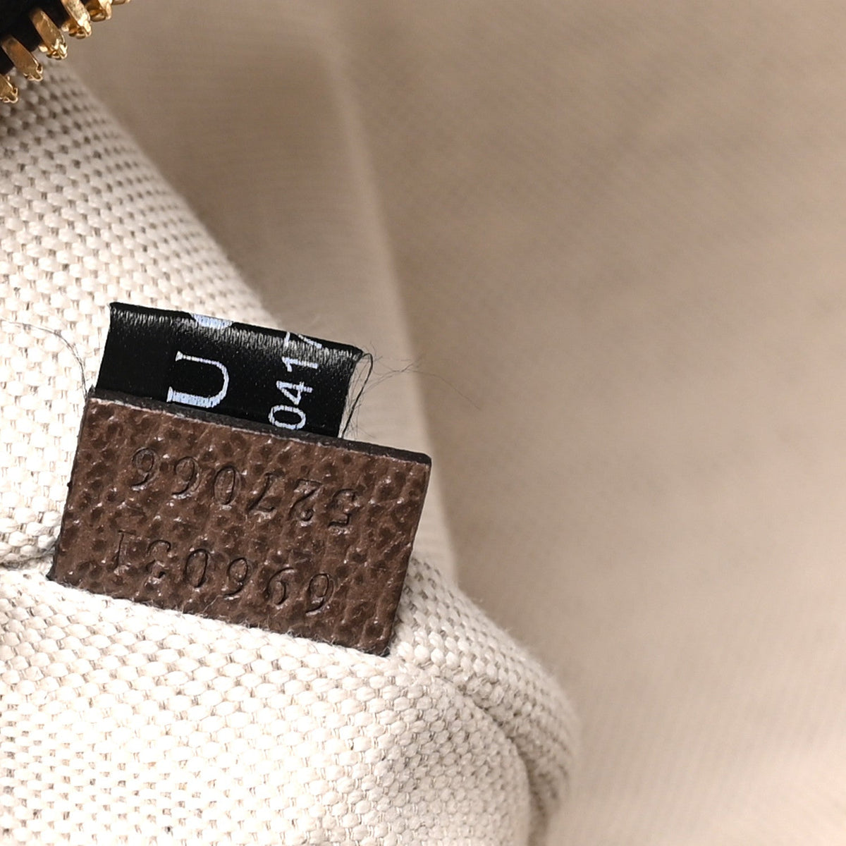 Monogram Jumbo GG Textured Dollar Calfskin Web Belt Bag Camel Ebony New Acero