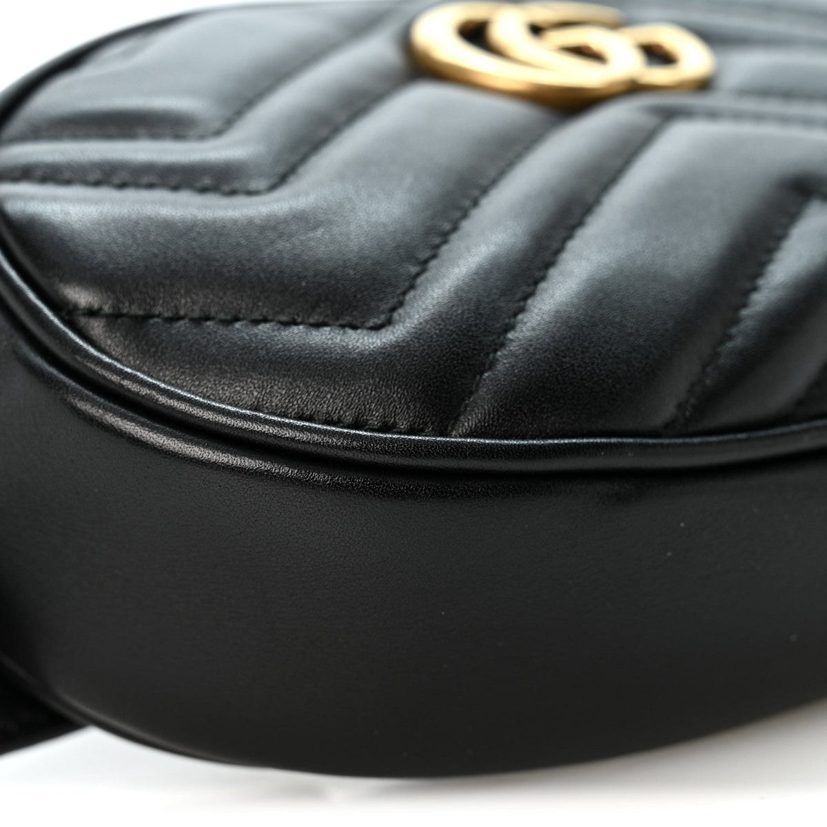 Calfskin Matelasse GG Marmont Belt Bag 75 30 Black