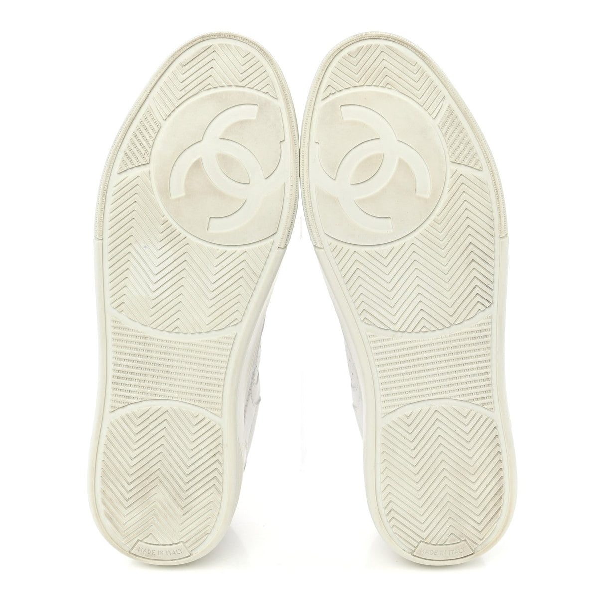 Calfskin Womens CC Sneakers 37 White