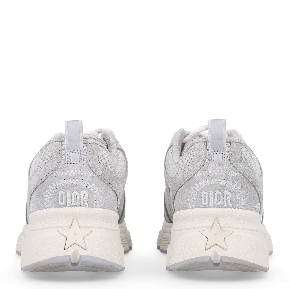 Technical Mesh Suede Dior Chrono Sneakers 38.5 Grey