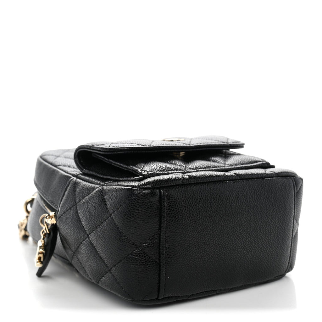 Caviar Quilted CC Mini Classic Backpack Black