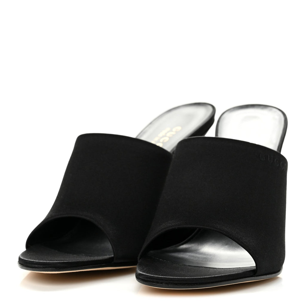 Raso Seta Logo Sandal Pumps 38 Black