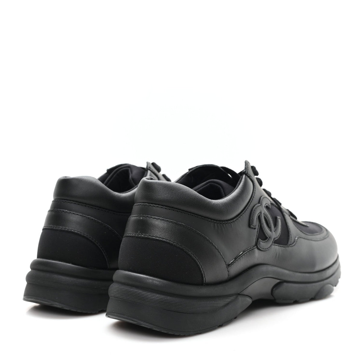 Calfskin Lambskin CC Uniform Sneakers 41 Black