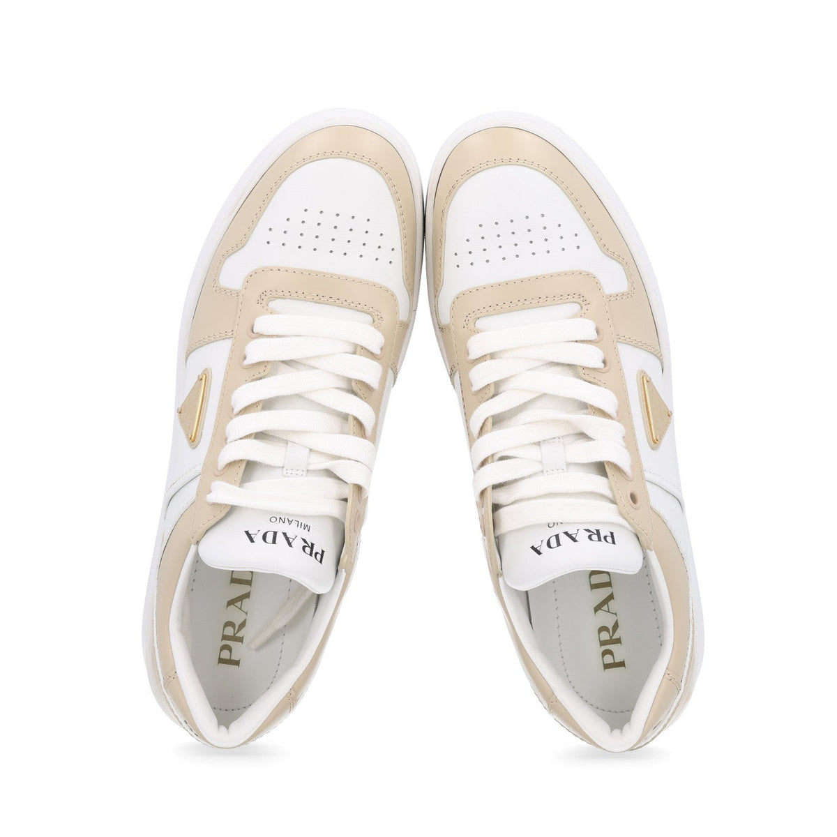 Vitello Rois Triangle Womens Downtown Platform Low Top Sneakers 41 Beige White
