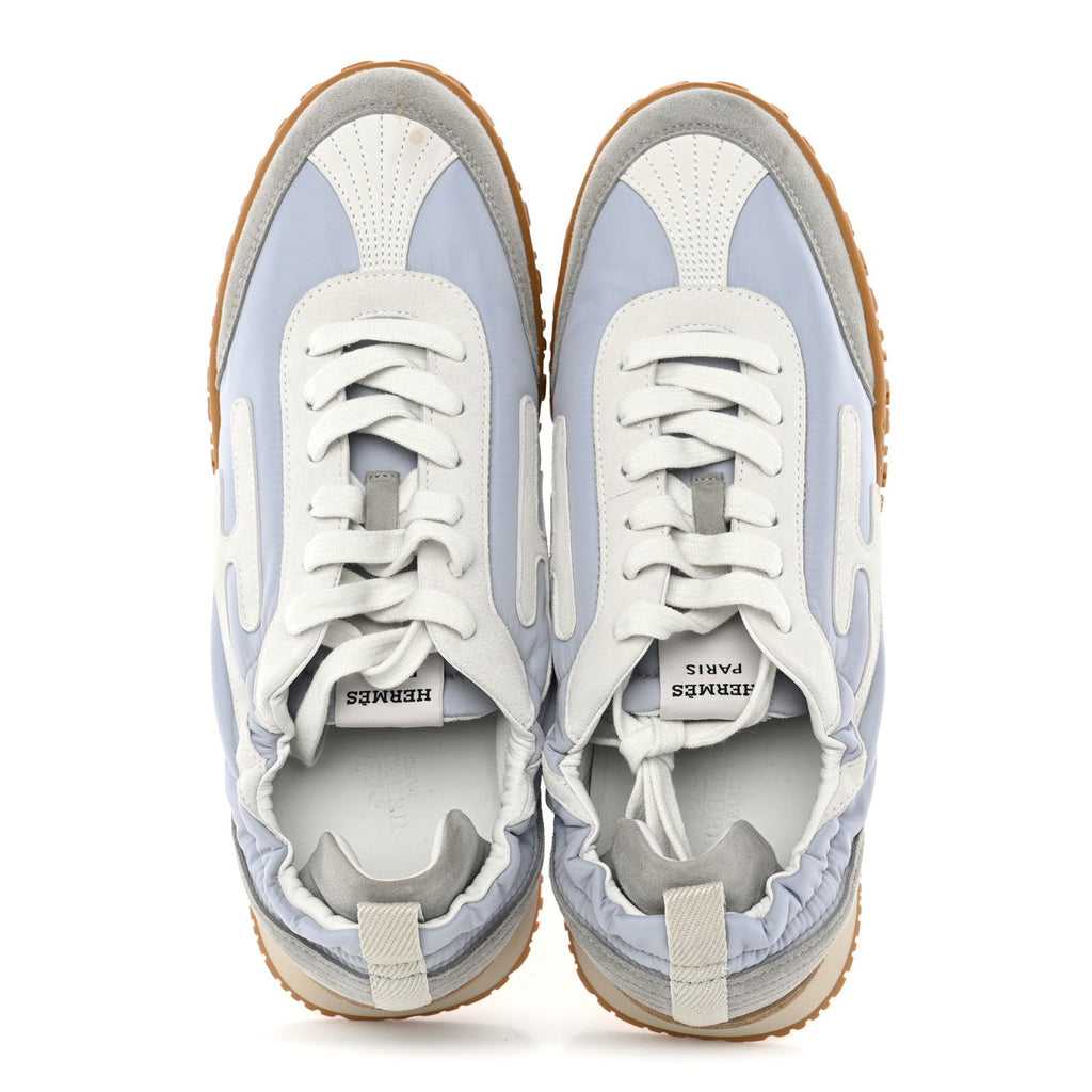 Suede Goatskin Jet Sneakers 39 Gris Arctique Blanc