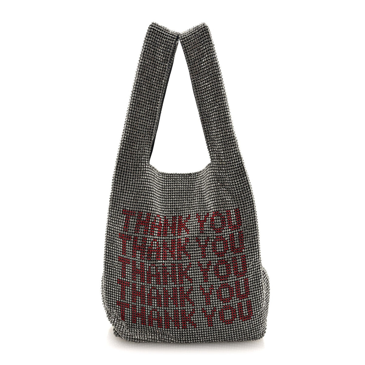 Crystal Wanglock Mini Shopper Silver