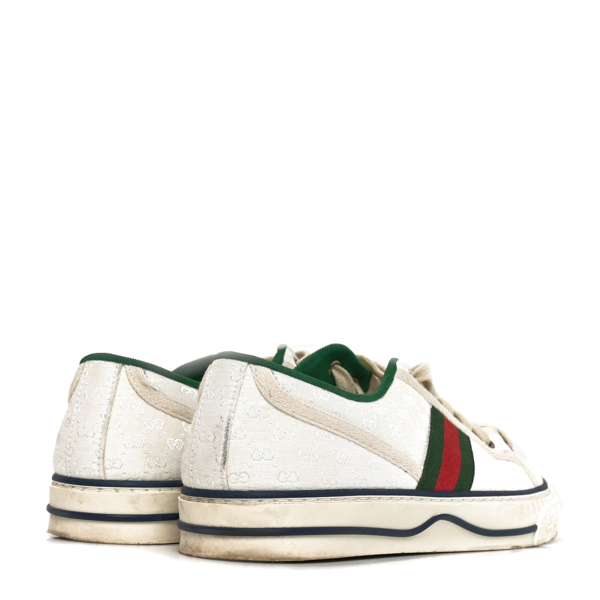 Jacquard Mini GG Monogram Web Womens 1977 Tennis Sneakers 40.5 White