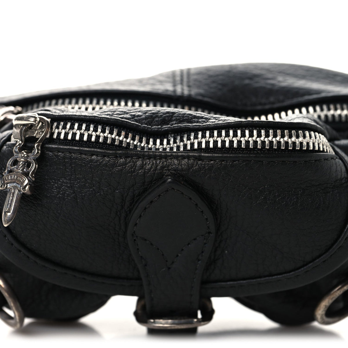 Grained Calfskin Snat Pack Gunslinger Waist Bag Black