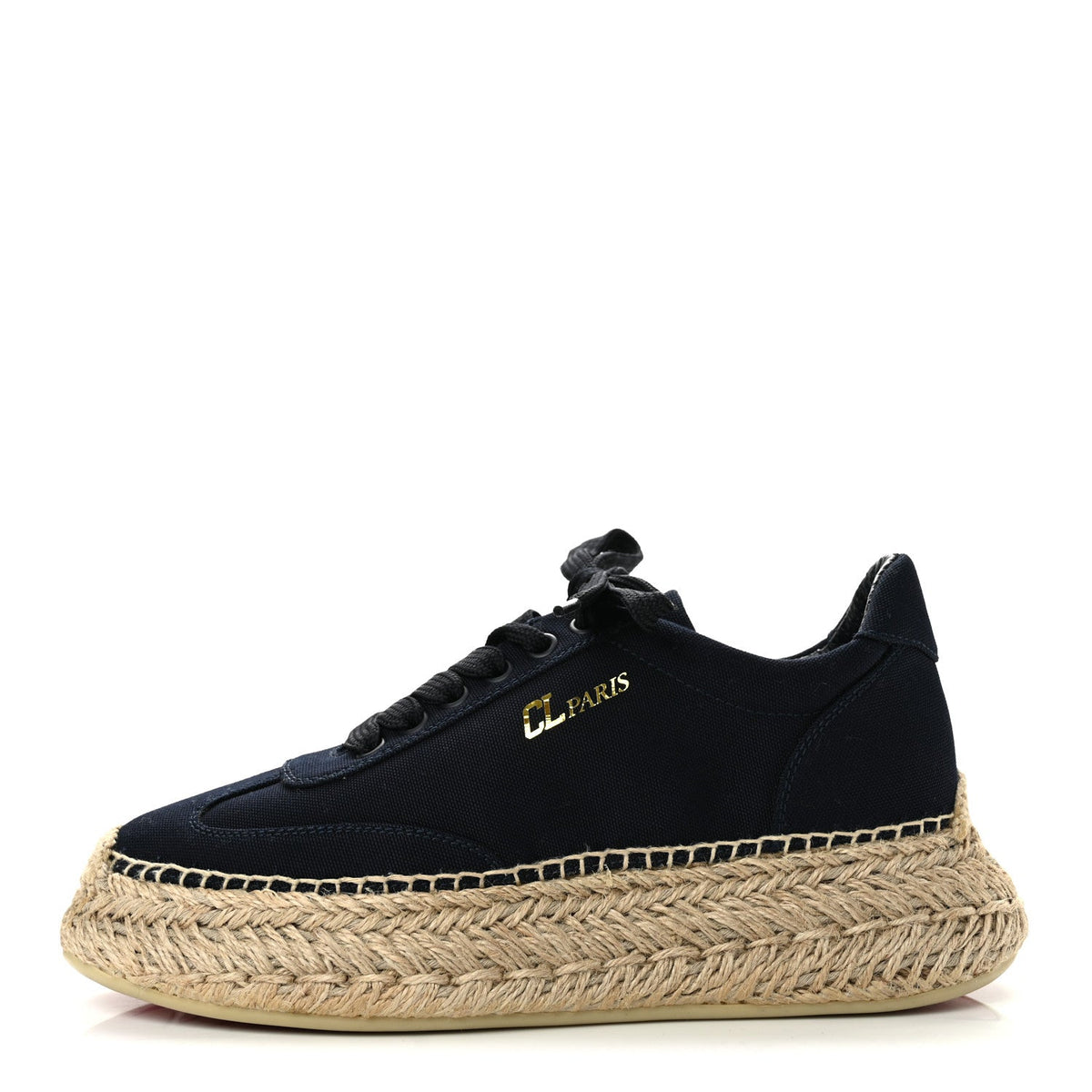 Toile Calfskin Espasneak Flat Sneaker 36 Obscur