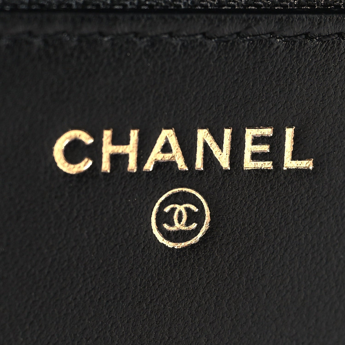Lambskin Quilted Trendy CC Wallet On Chain WOC Black