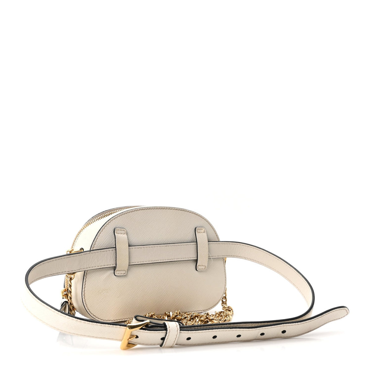 Saffiano Lux Odette Belt Bag White