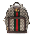 GG Supreme Monogram Calfskin Web Small Ophidia Day Backpack Beige Ebony New Acero
