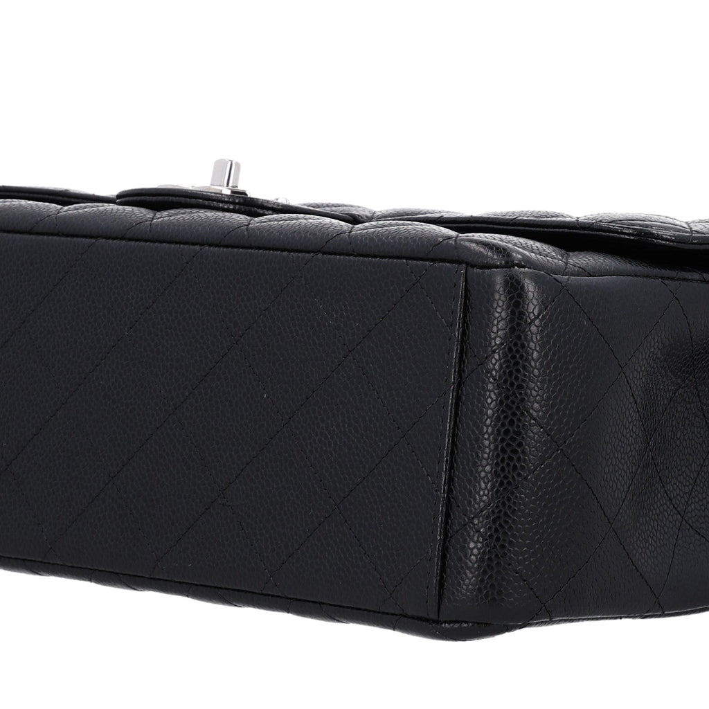 Caviar Quilted Maxi Double Flap Black