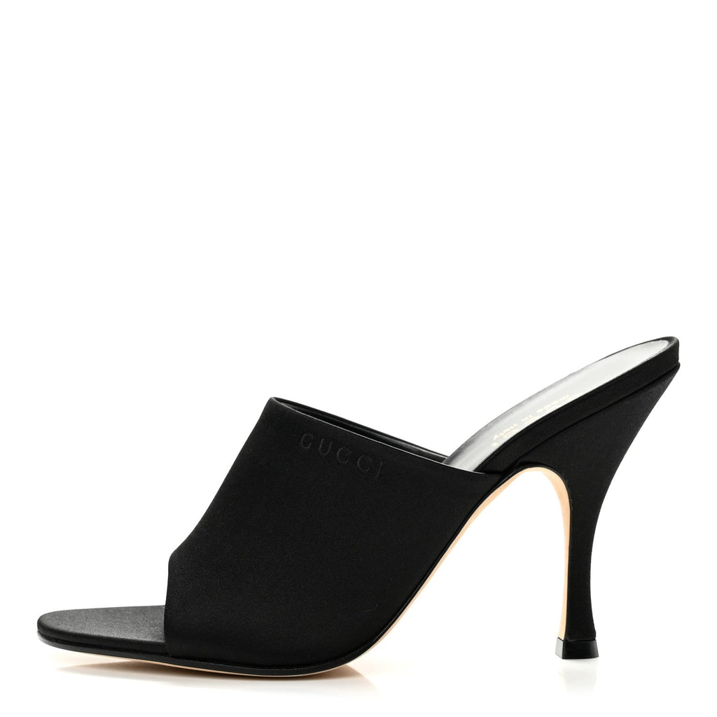 Raso Seta Logo Sandal Pumps 38 Black