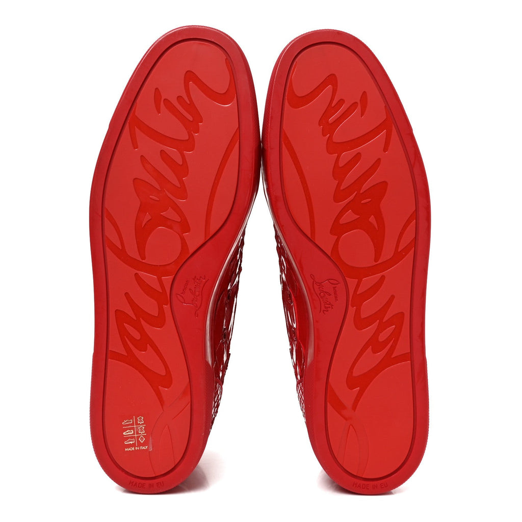 Patent Snakeskin Mens Louis Flat Sneakers 45.5 Rougissime