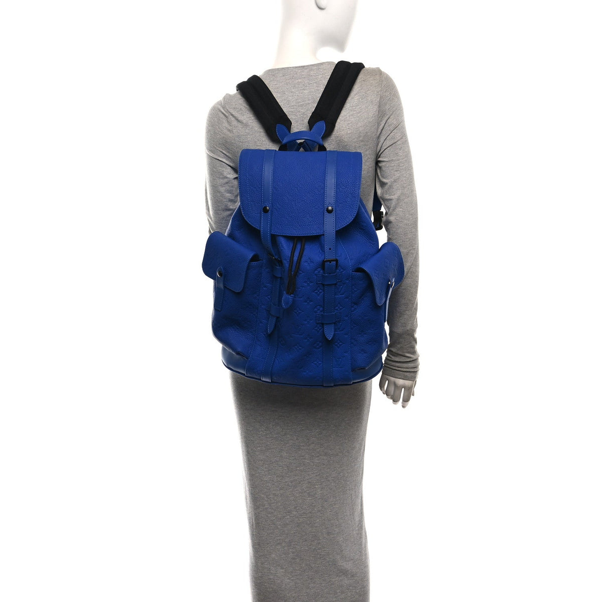 Taurillon Monogram Christopher MM Backpack Blue