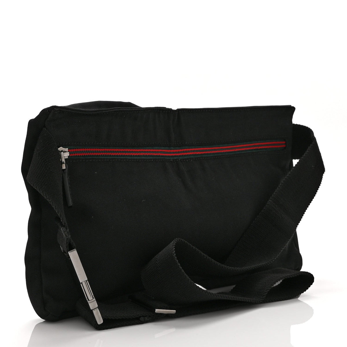 Canvas Double Pocket Belt Bag Black