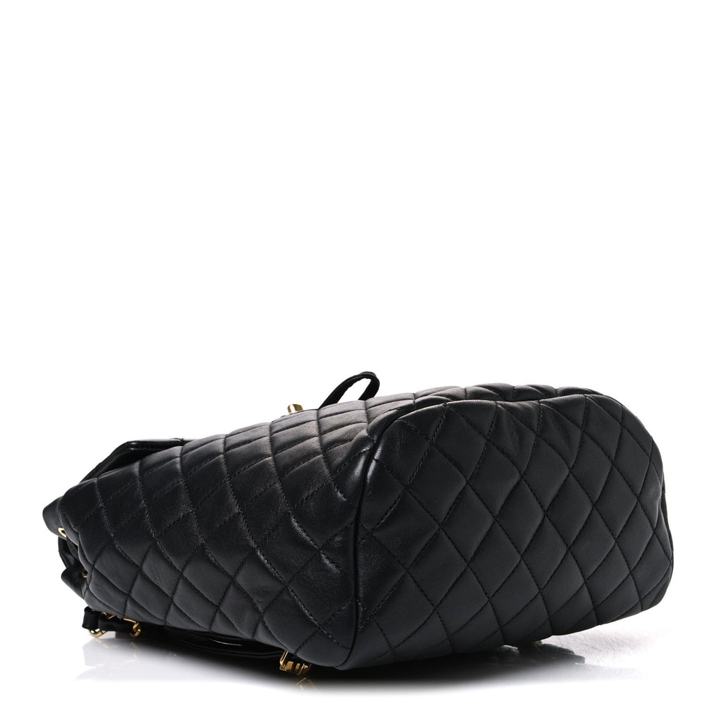 Calfskin Quilted Small Urban Spirit Backpack Black