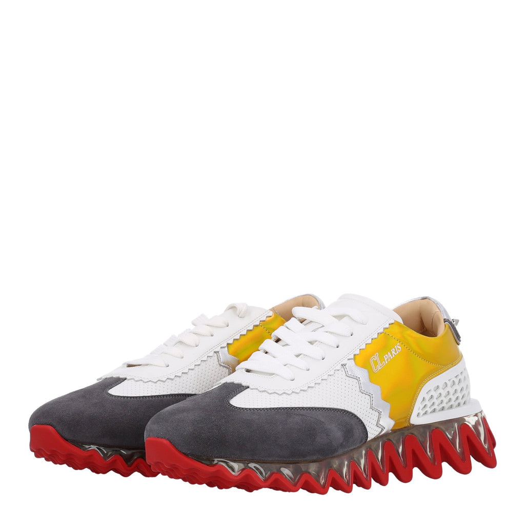 Suede Calfskin Mens Loubishark Sneakers 43 Versio