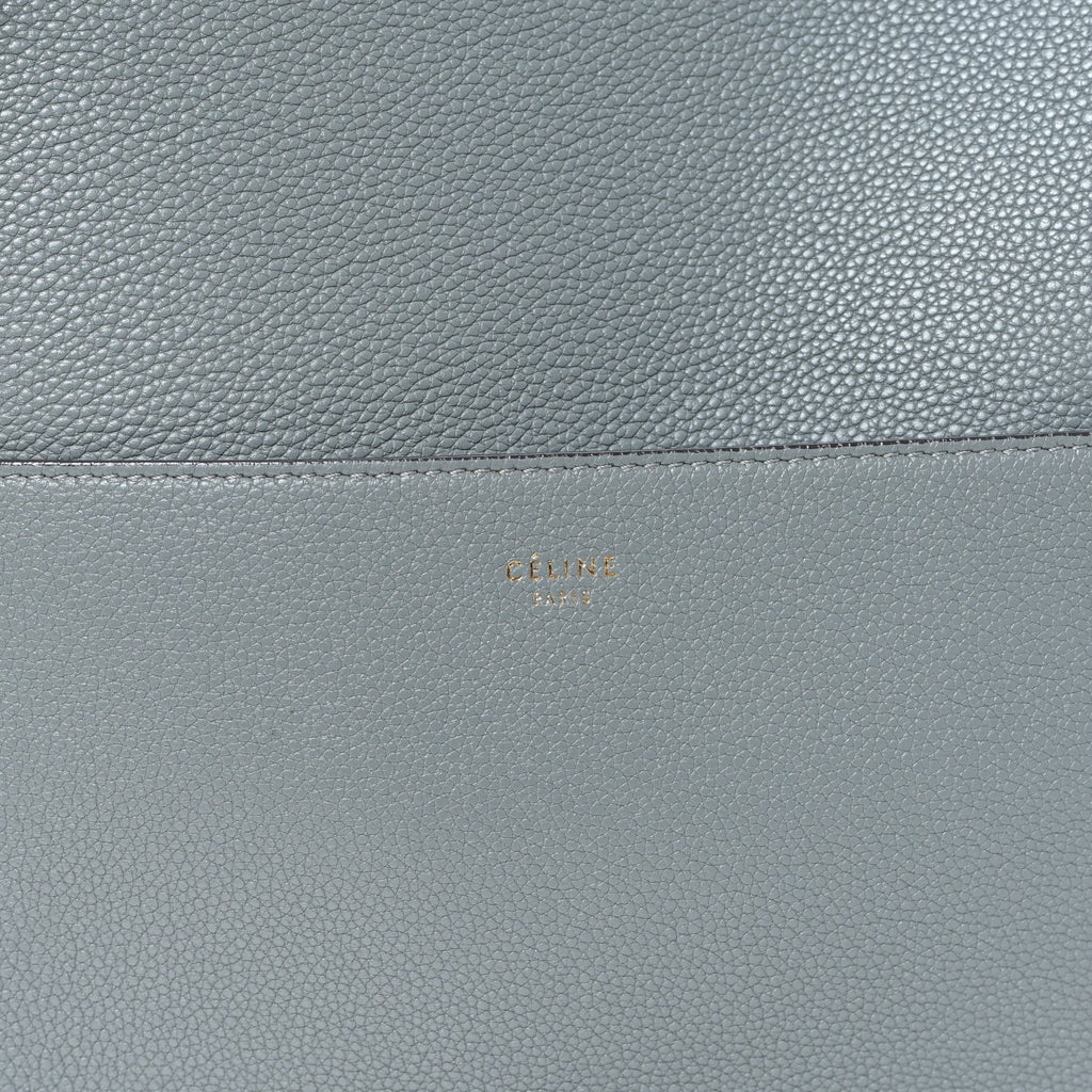 Soft Grained Calfskin Sangle Bucket Bag Storm