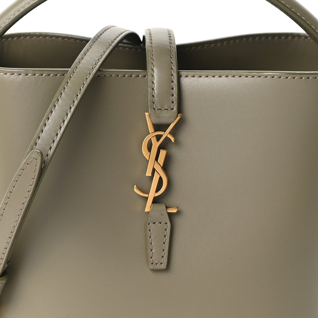 Shiny Calfskin Le 37 Mini Bucket Bag Strong Moss