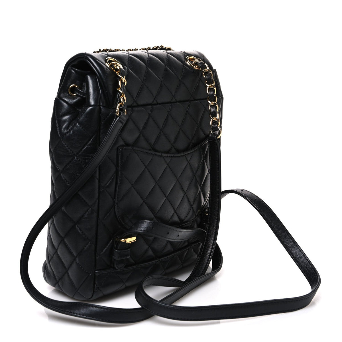Calfskin Quilted Small Urban Spirit Backpack Black