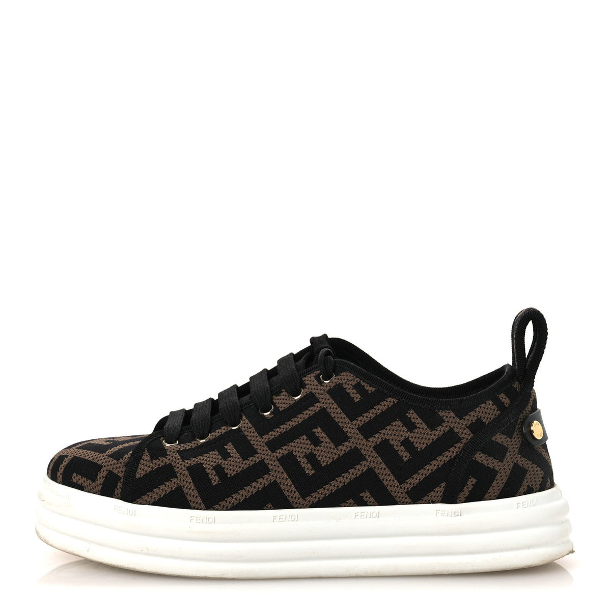 Fabric FF Micro-Perforated Rise Low Top Sneakers 36.5 Tobacco Black