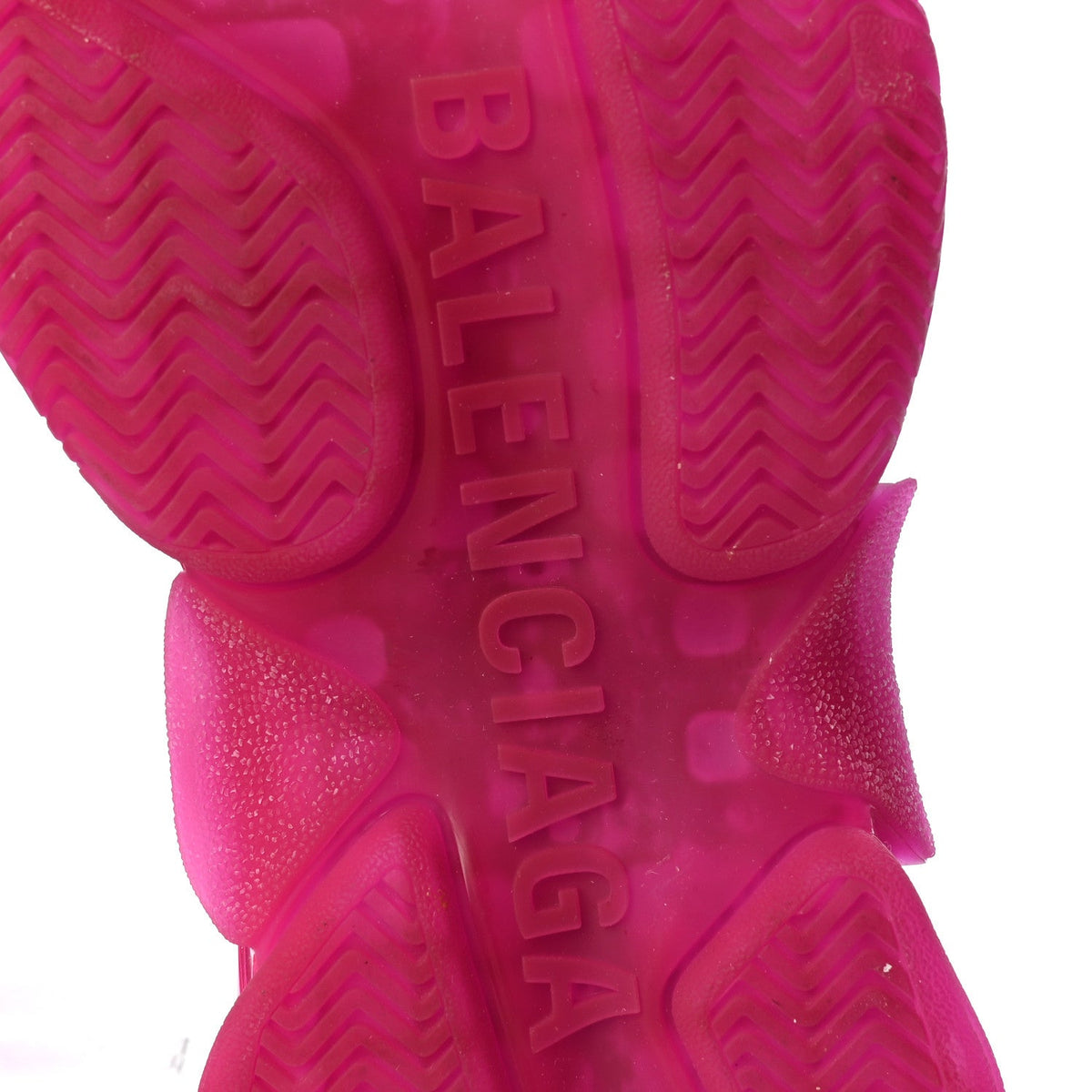 Fabric Mesh Clear Sole Fluo Womens Triple S Sneakers 41 Pink