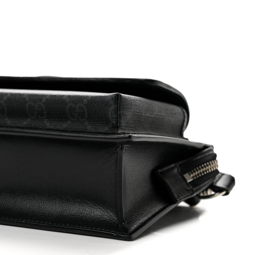 GG Supreme Monogram Canvas Interlocking G Belt Bag Black