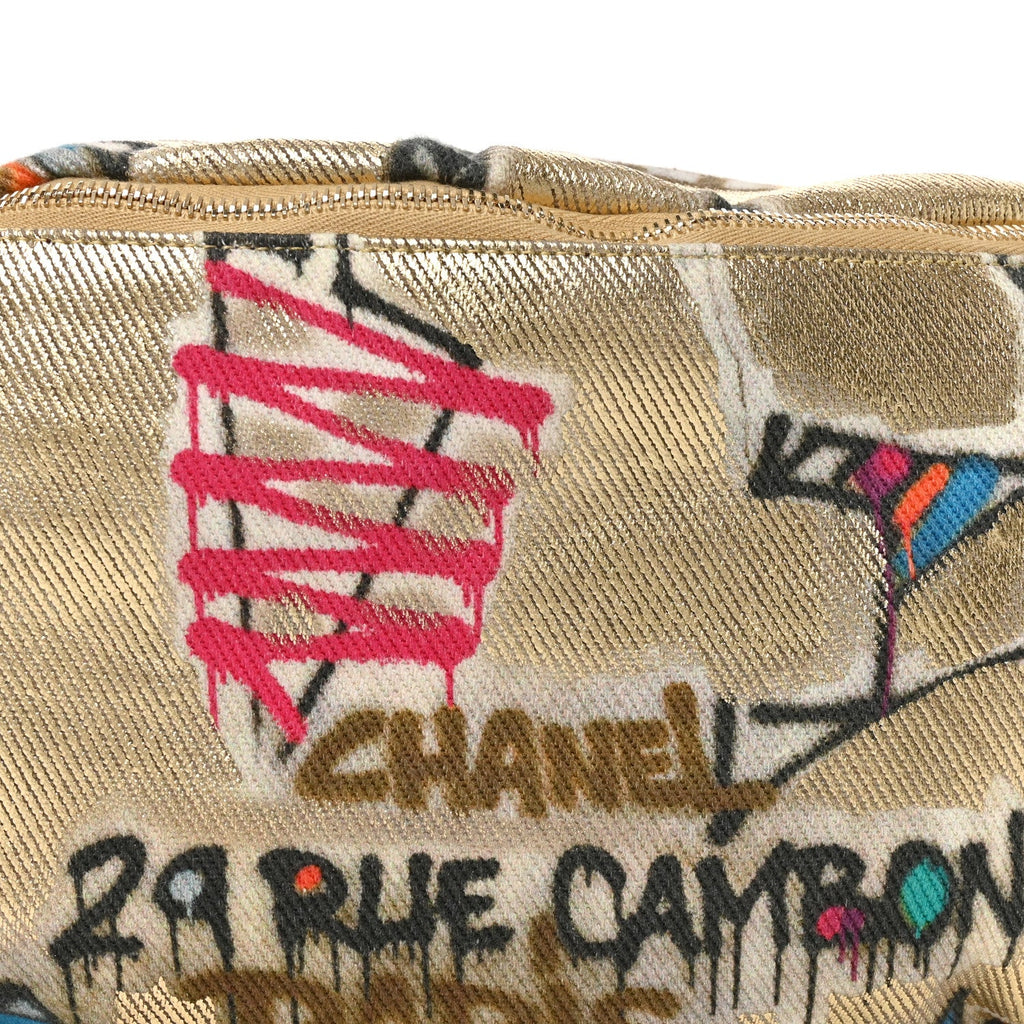 Graffiti Printed Canvas Street Spirit Waist Belt Bag Multicolor