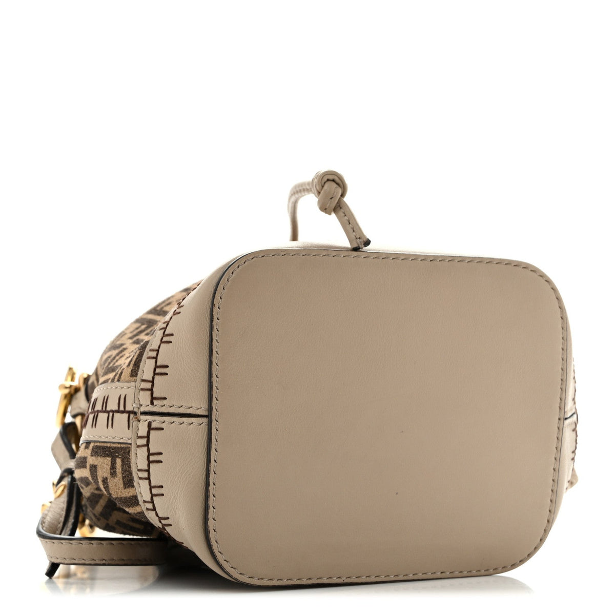Suede Vitello Grace F is Fendi Micro FF Mini Mon Tresor Bucket Bag Nude Spring Maya
