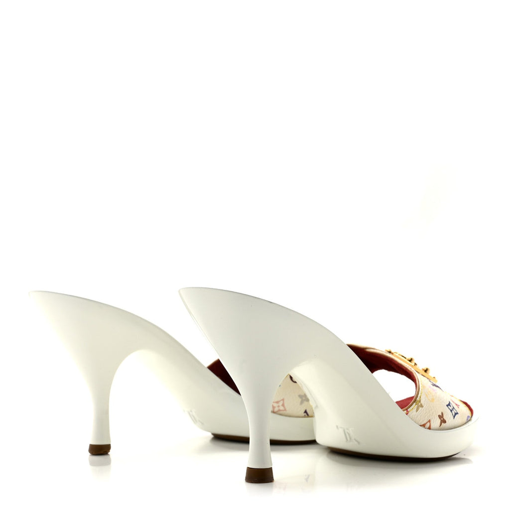 Monogram Multicolor Sandal Mule 36 White