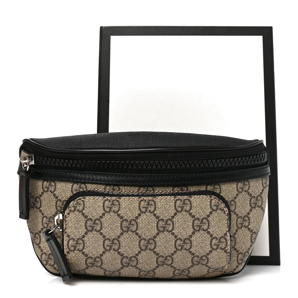 GG Supreme Monogram Belt Bag Black
