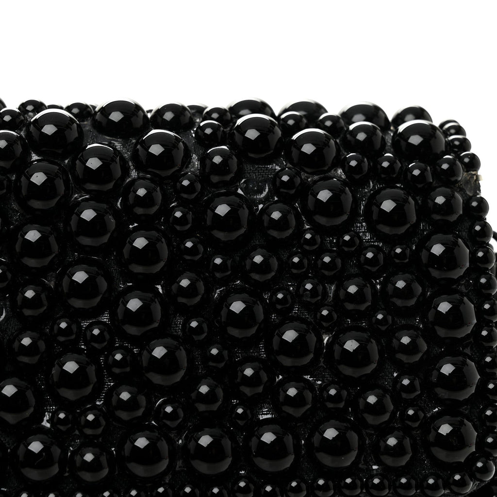 Pearl Beaded East West Flap Black So Black