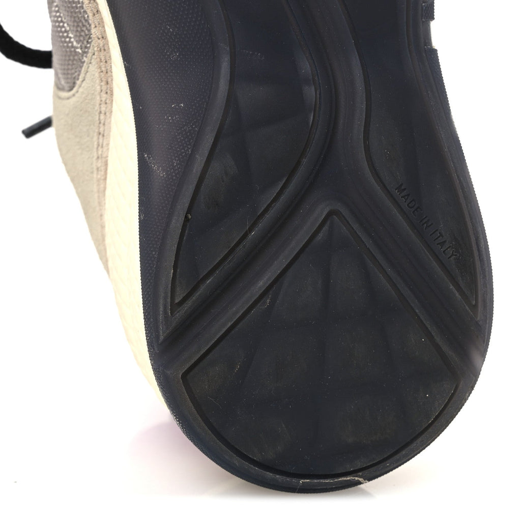 Mesh Suede Calfskin CC Sneakers 39.5 Light Beige Purple Beige