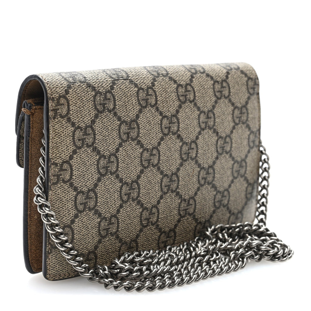 GG Supreme Monogram Super Mini Dionysus Shoulder Bag Taupe